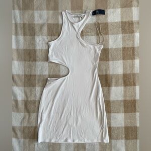 NWT Abercrombie and Fitch Women’s White Cut-Out Sleeveless Mini Dress Size Small